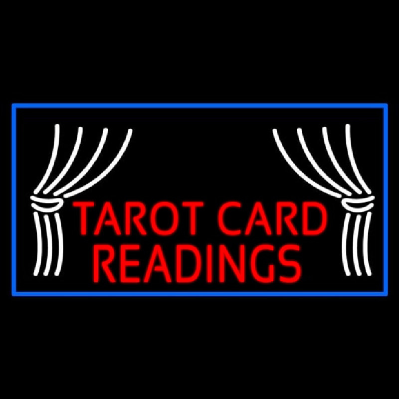 Red Tarot Card Readings Neon Sign