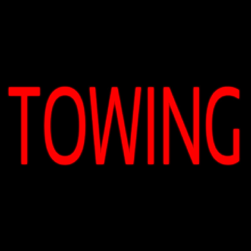 Red Towing Neon Sign