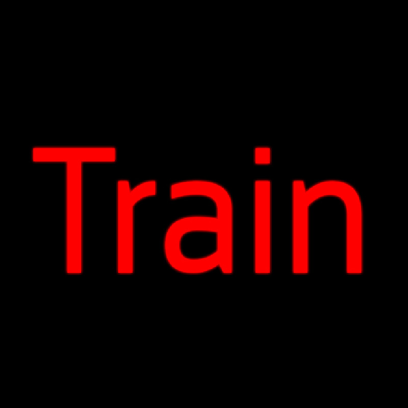 Red Train Neon Sign