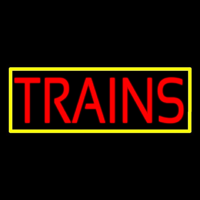 Red Trains Neon Sign
