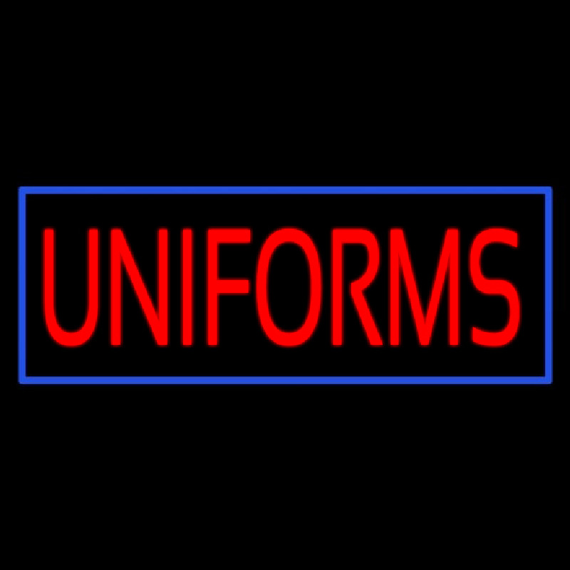 Red Uniforms Blue Border Neon Sign