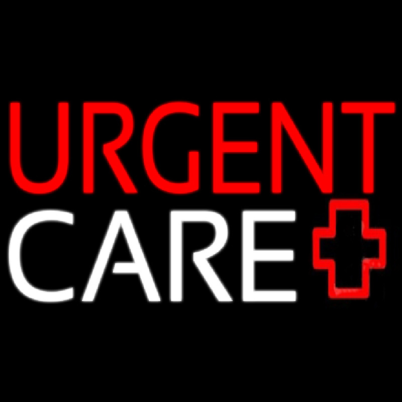 Red Urgent Care Plus Logo Neon Sign