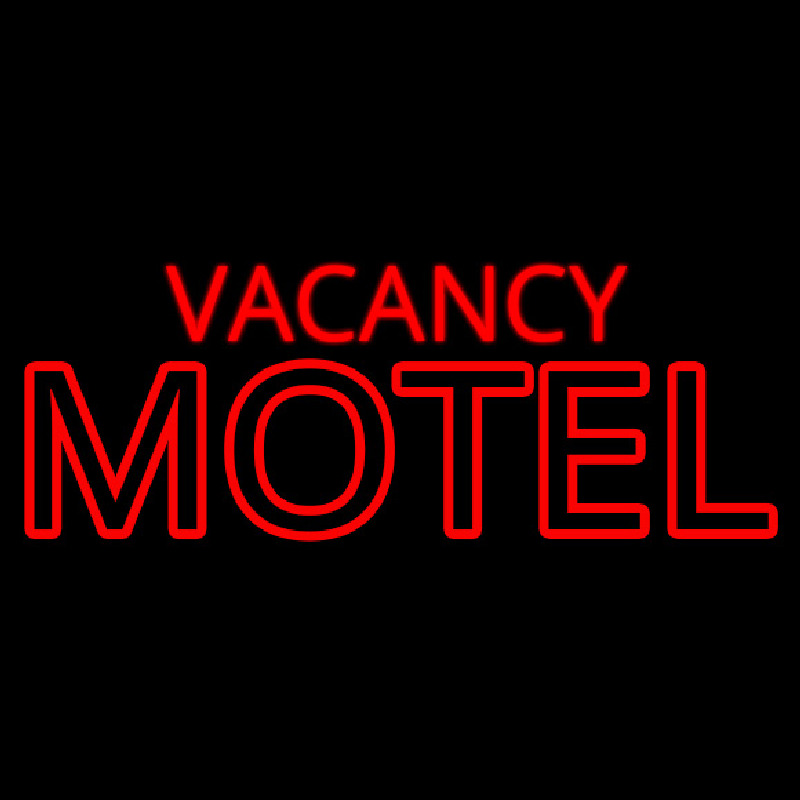 Red Vacancy Motel Neon Sign