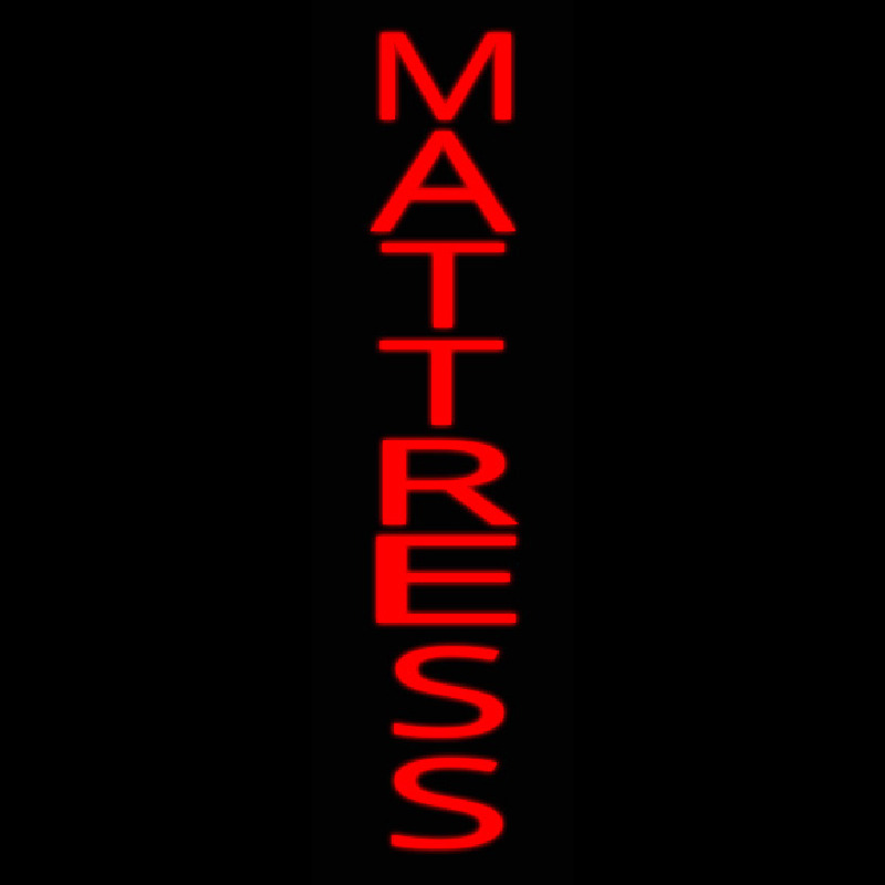 Red Vertical Mattress Neon Sign