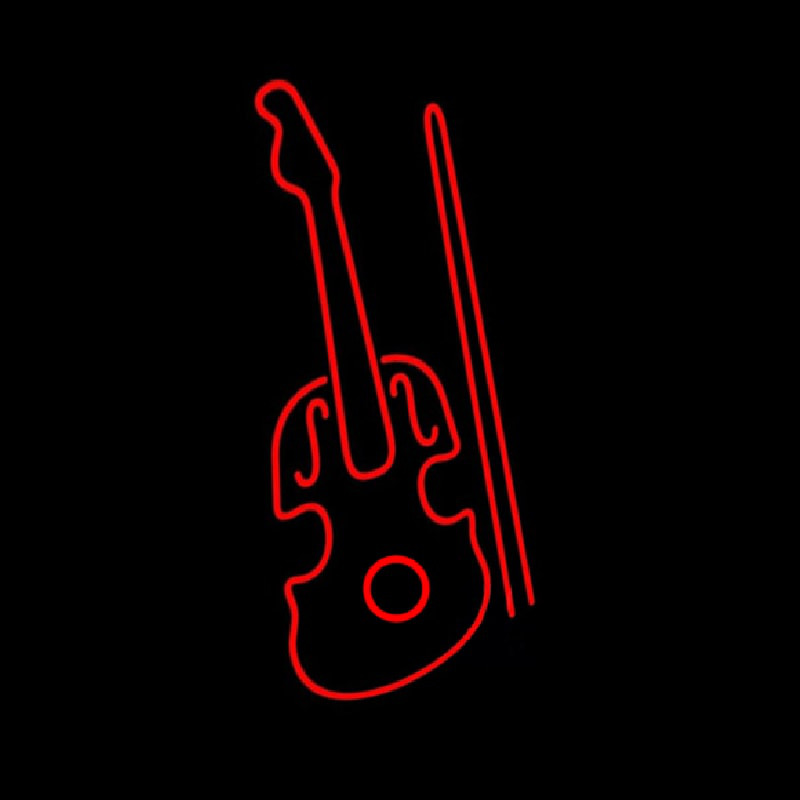 Red Violin Logo Neon Sign