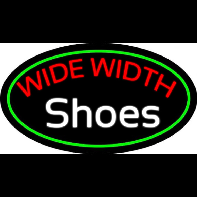 Red Wide Width White Shoes Neon Sign