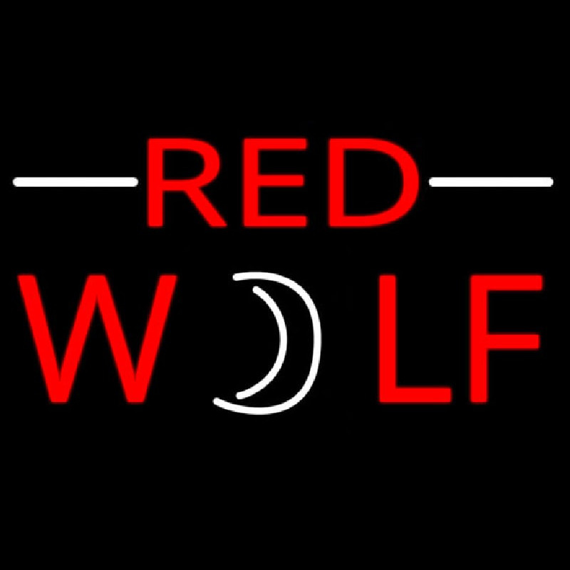Red Wolf Beer Sign Neon Sign