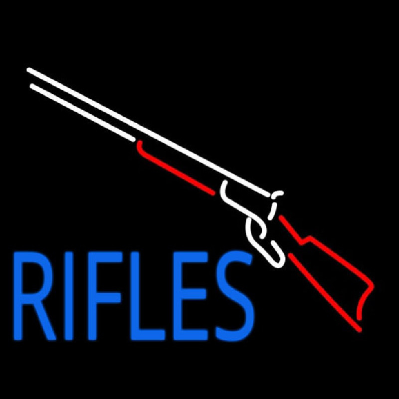 Rifles With Graphic Neon Sign