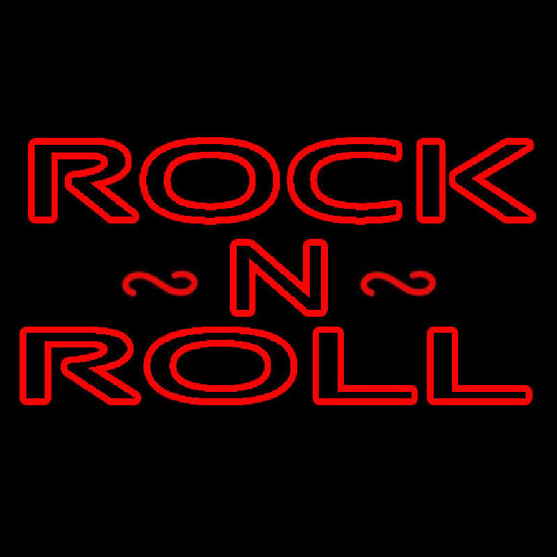 Rock N Roll Red Neon Sign