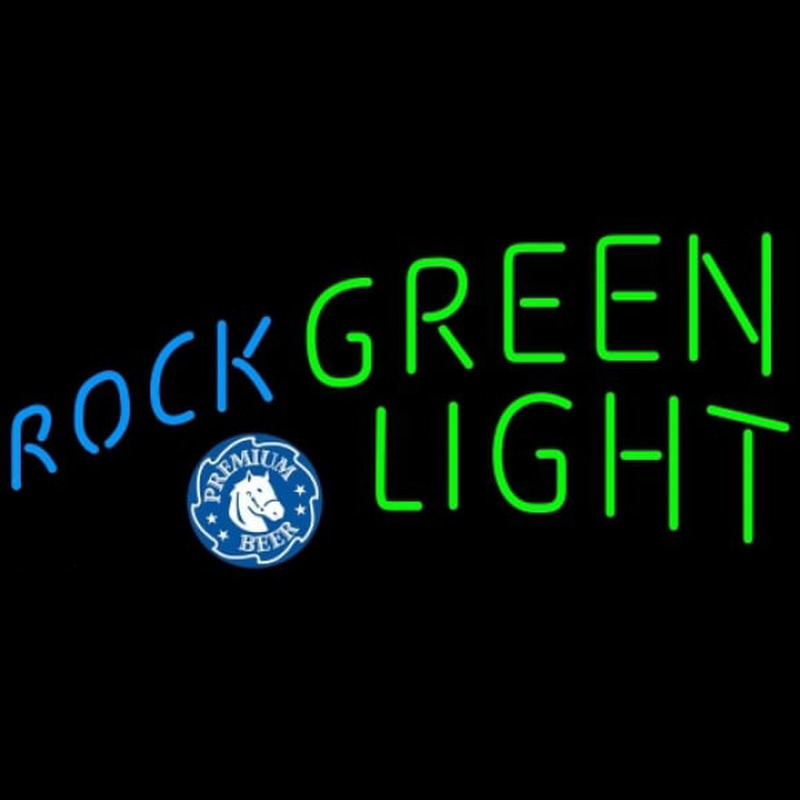 Rolling Rock Bule Green Light Beer Sign Neon Sign