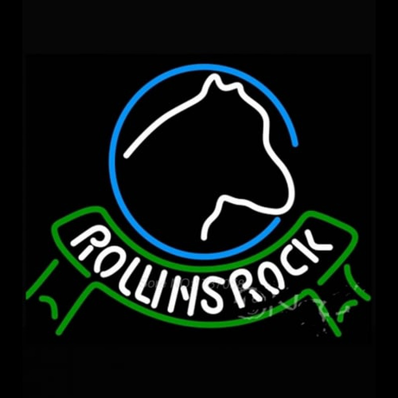 Rolling Rock Horsehead Ribbon Neon Sign