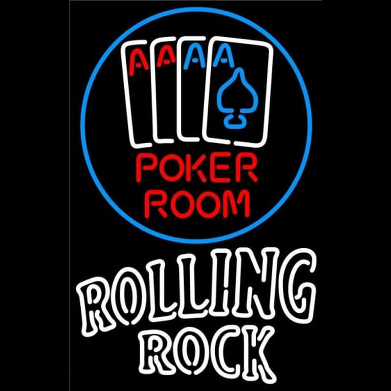 Rolling Rock Poker Room Beer Sign Neon Sign