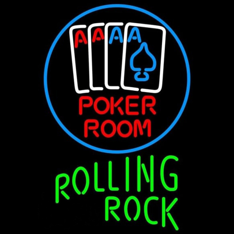 Rolling Rock Poker Room Beer Sign Neon Sign