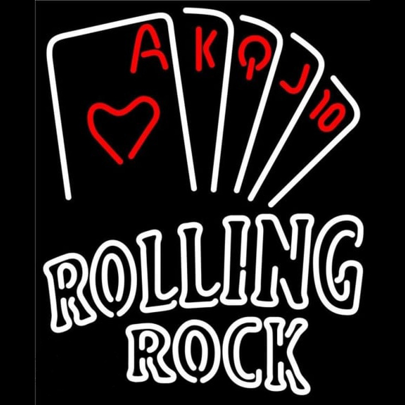 Rolling Rock Poker Series Beer Sign Neon Sign