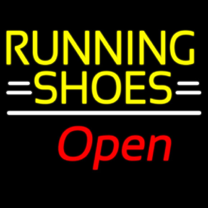Running Shoes Open Neon Sign