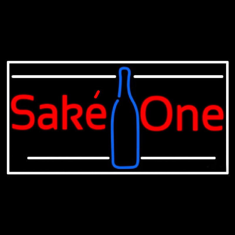 Sake One With Bottle 1 Neon Sign