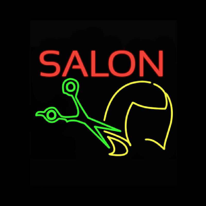 Salon Haircut Logo Neon Sign