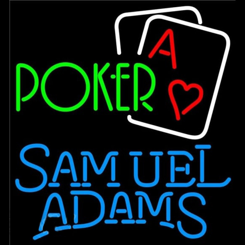 Samuel Adams Green Poker Beer Sign Neon Sign