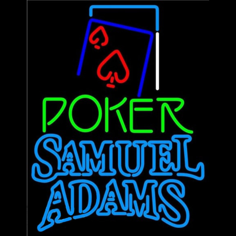 Samuel Adams Green Poker Red Heart Beer Sign Neon Sign