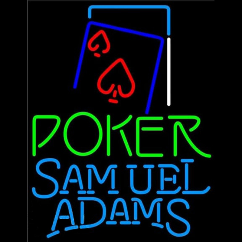 Samuel Adams Green Poker Red Heart Beer Sign Neon Sign