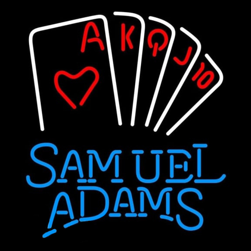 Samuel Adams Poker Series Beer Sign Neon Sign