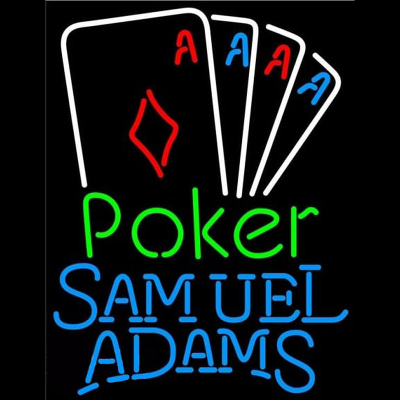 Samuel Adams Poker Tournament Beer Sign Neon Sign