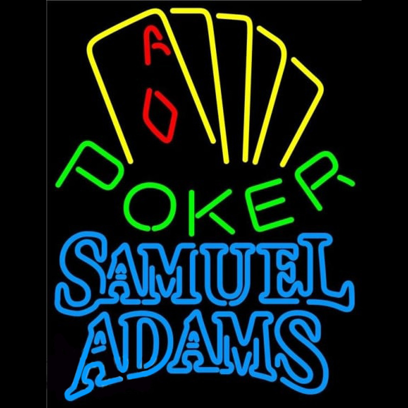 Samuel Adams Poker Yellow Beer Sign Neon Sign