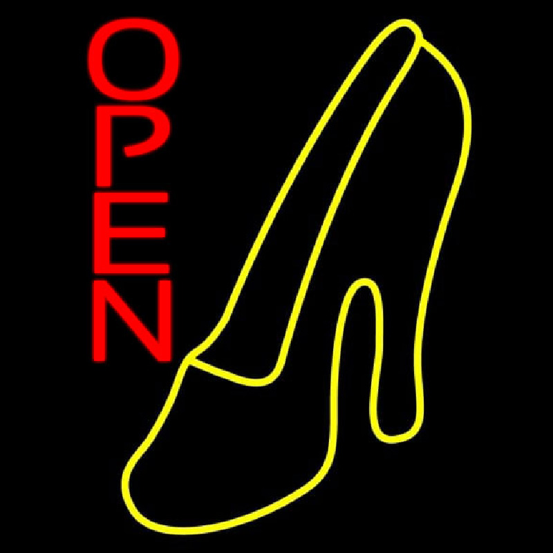 Sandal High Heel Logo Open Neon Sign