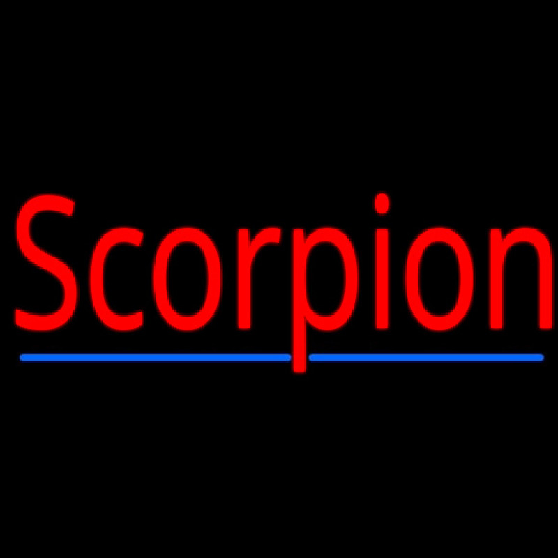Scorpion Red 3 Neon Sign
