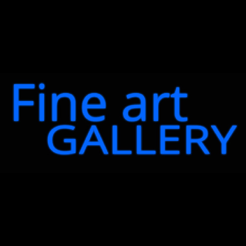 Script Letters Fine Art Gallery Neon Sign