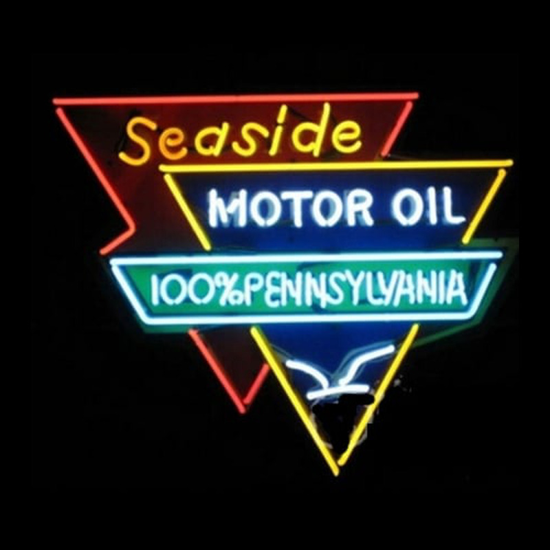 Seaside Motor Oil Neon Sign