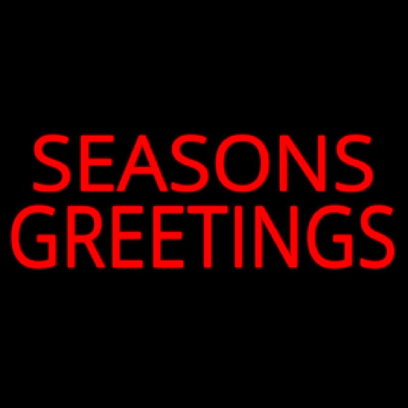 Seasons Greetings Block Neon Sign