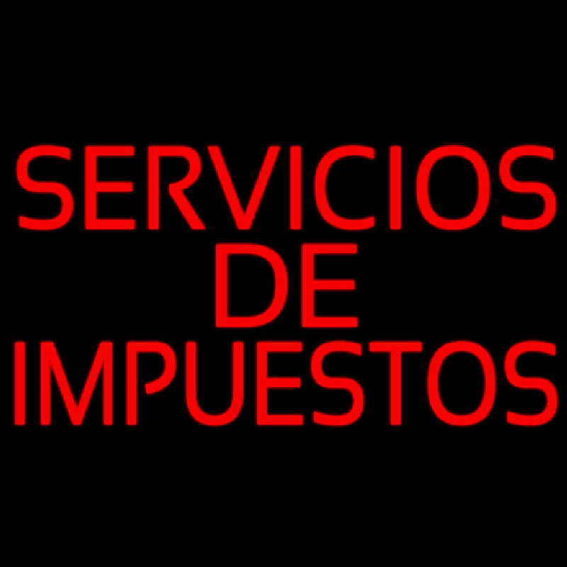 Servicios De Impuestos Neon Sign