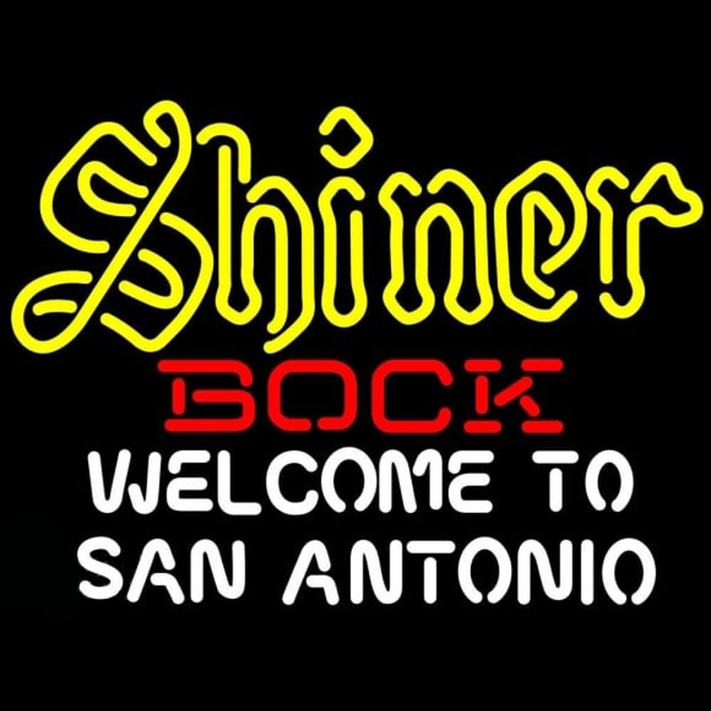 Shiner Bock Welcome To San Antonio Beer Sign Neon Sign