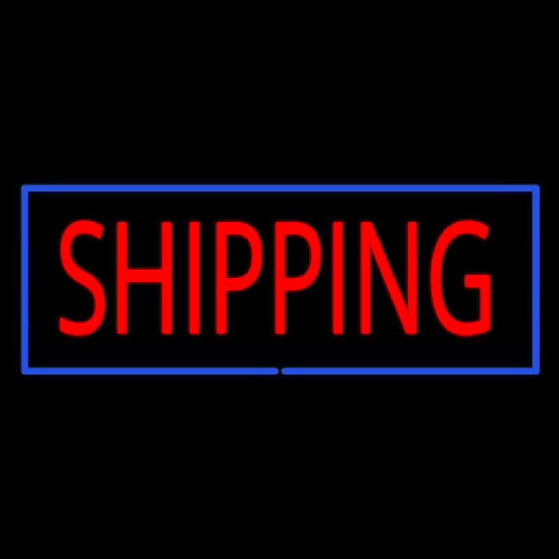 Shipping Blue Border Neon Sign