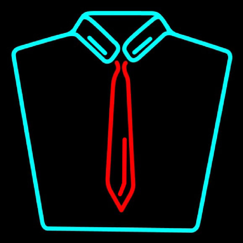 Shirt With Tie Logo Neon Sign