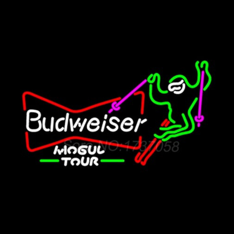 Ski Mogul Tour Budweiser Neon Sign