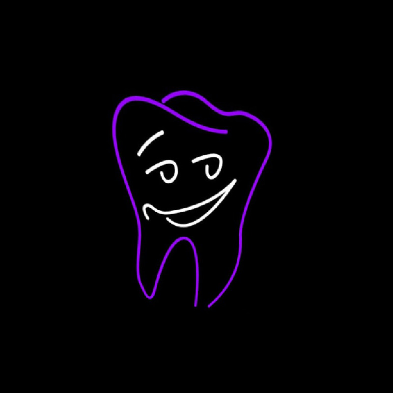 Smiling Dental Logo Neon Sign