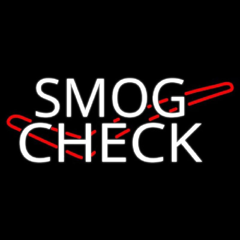 Smog Check Logo Neon Sign