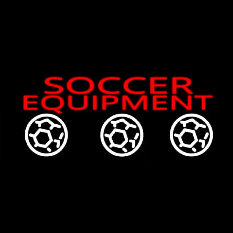 Soccer Equipment Neon Sign