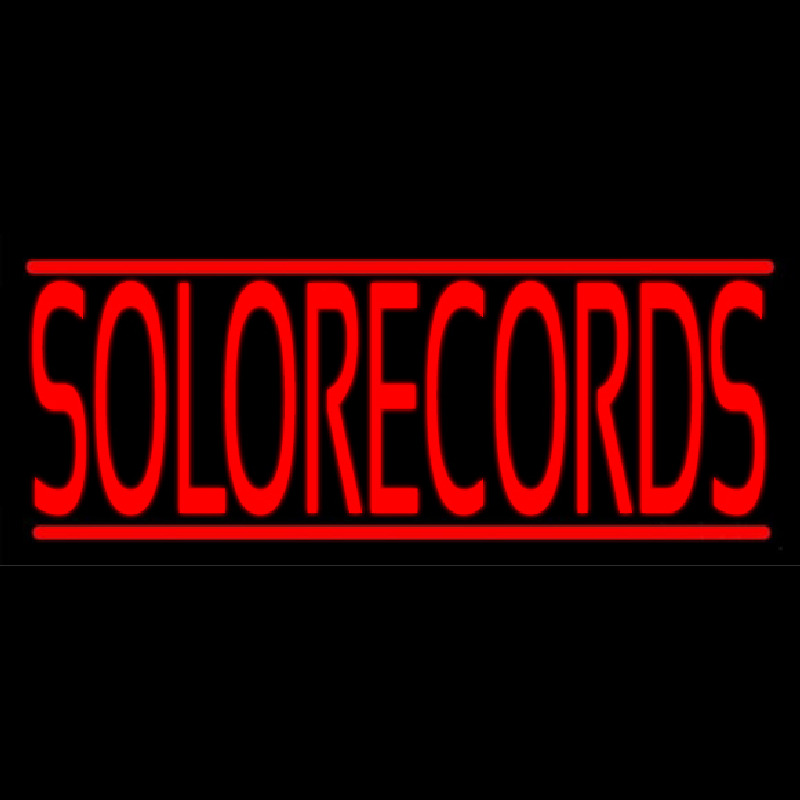 Solo Records Neon Sign