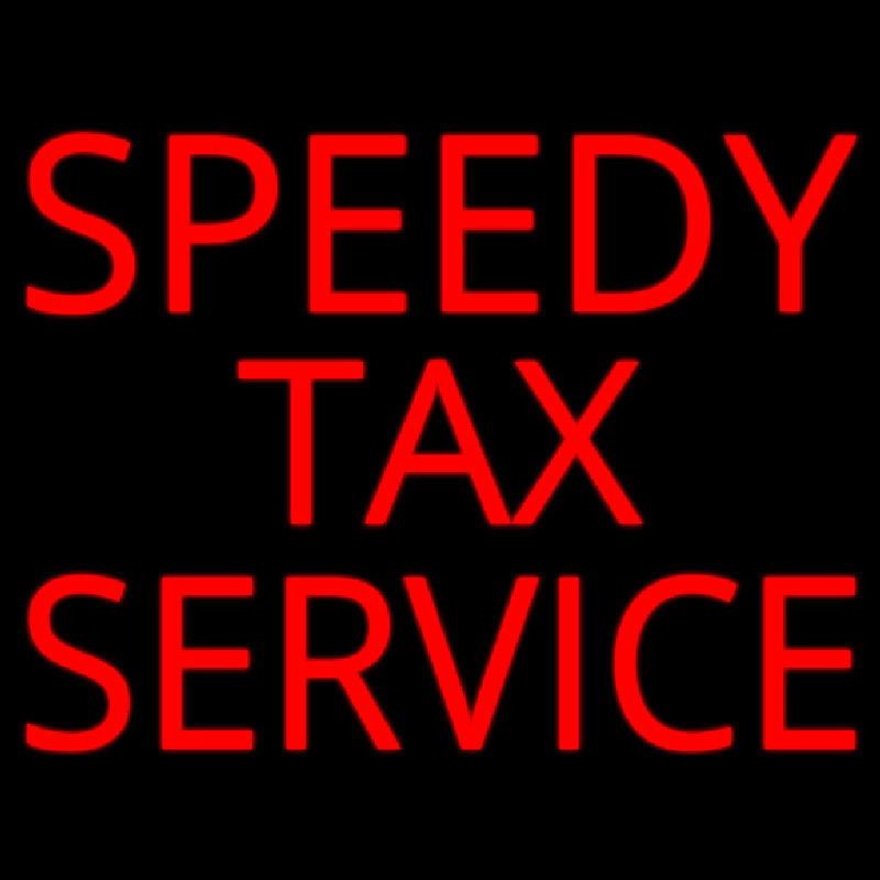 Speedy Ta  Service Neon Sign