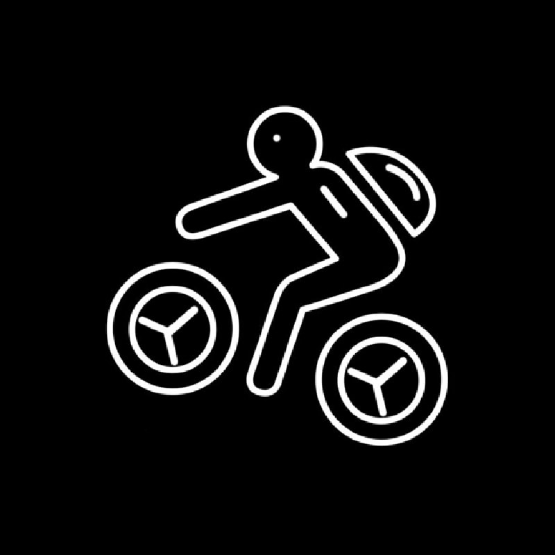 Sports Mountain Biking Icon Neon Sign
