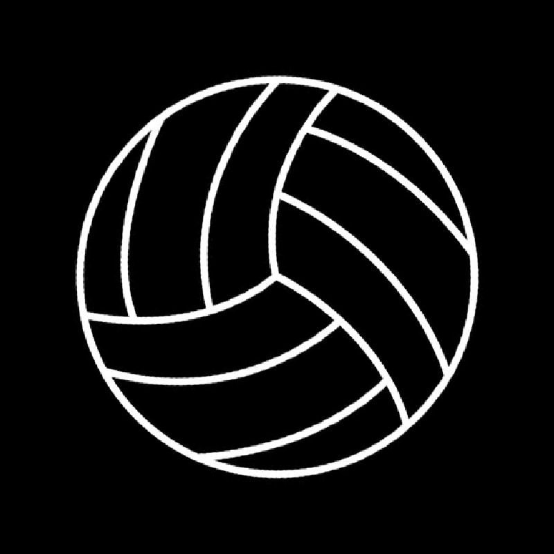 Sports Volleyball Icon Neon Sign