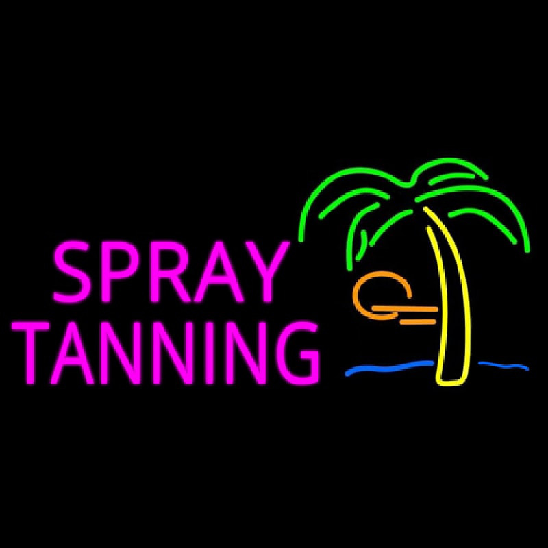 Spray Tanning Neon Sign