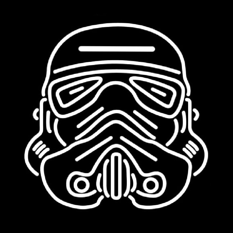 Star Wars Storm Trooper Helmet Neon Sign