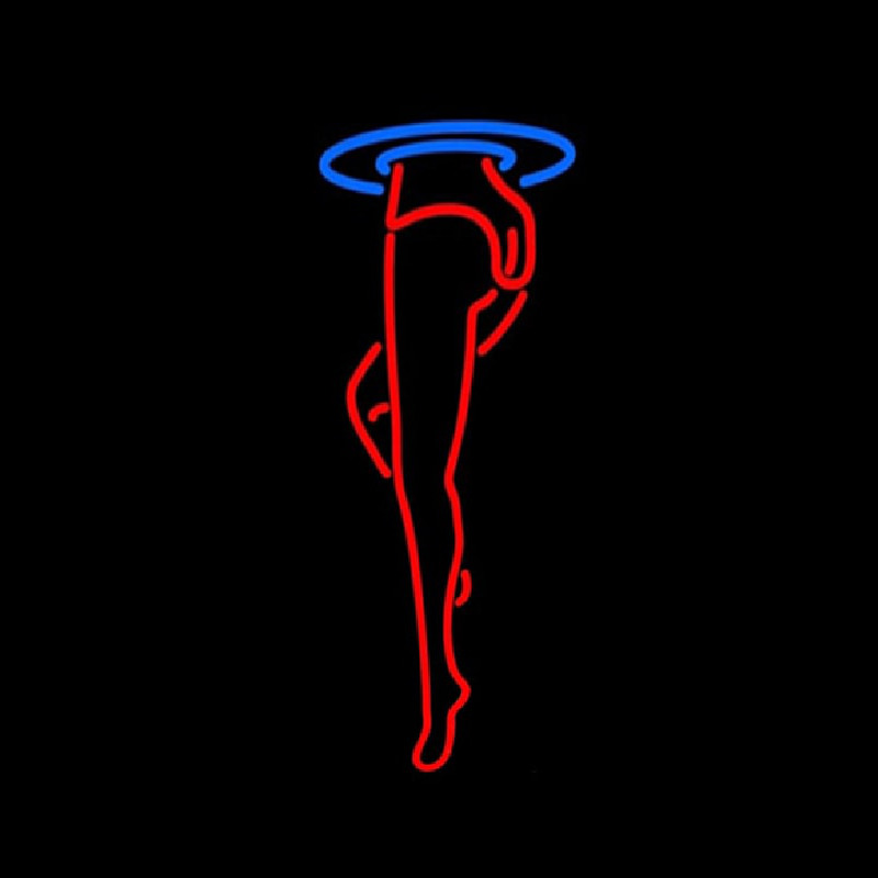 Strip Girl Leg Logo Neon Sign