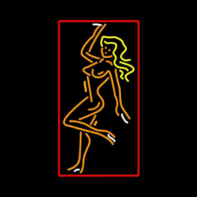 Strip Girl Pose Neon Sign