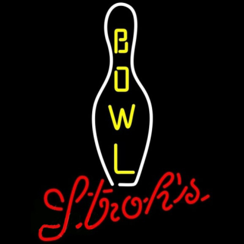 Strohs Bowling Beer Sign Neon Sign