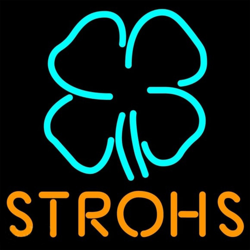 Strohs Clover Beer Sign Neon Sign